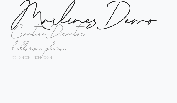 Marlines Demo Business Card