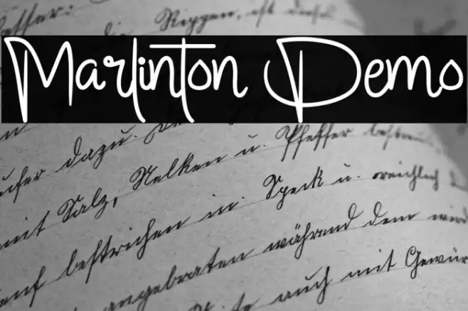 Marlinton Demo Font examples