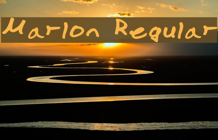 Marlon Regular フォント examples