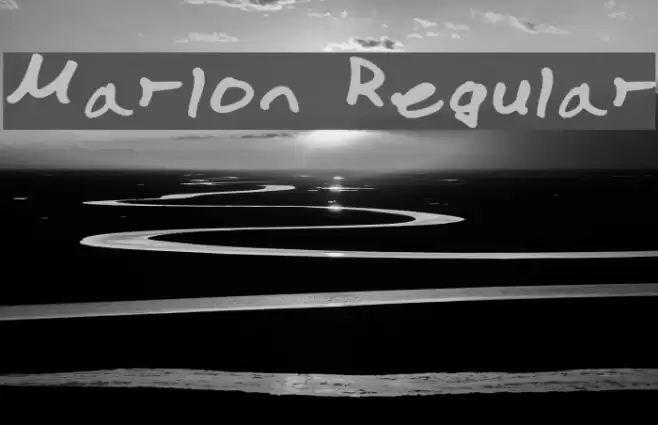 Marlon Regular フォント examples