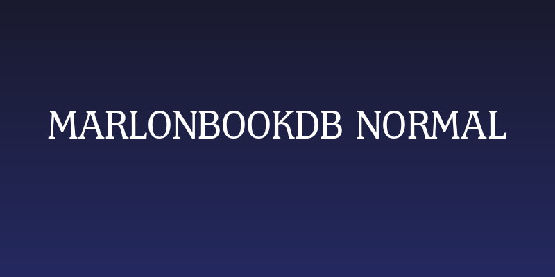MarlonBookDB Normal Social Header