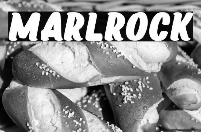 Marlrock Font examples