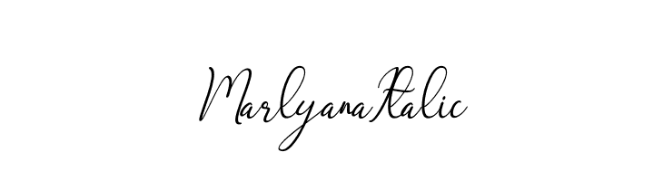 Marlyana Italic  Fuentes Gratis Descargar