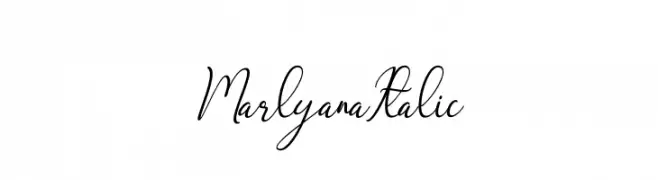 Marlyana Italic  تنزيل الخطوط