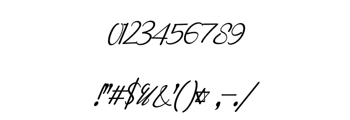Marlyana Italic Font OTHER CHARS