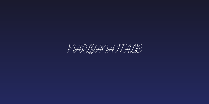 Marlyana Italic Social Header