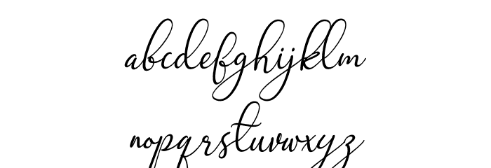 Marlyana Italic Font LOWERCASE