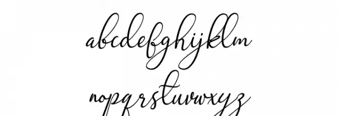 Marlyana Italic Caratteri MINUSCOLO