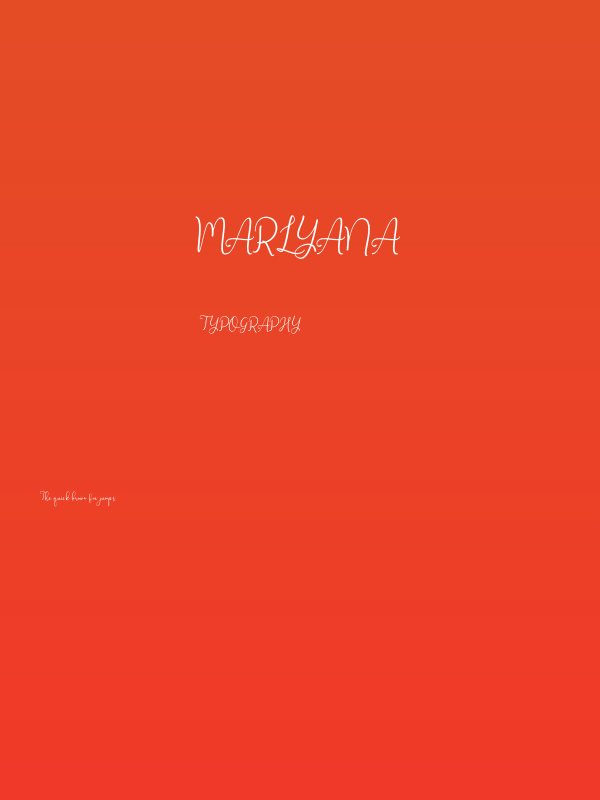 Marlyana Poster