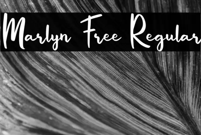 Marlyn Free Regular Font examples