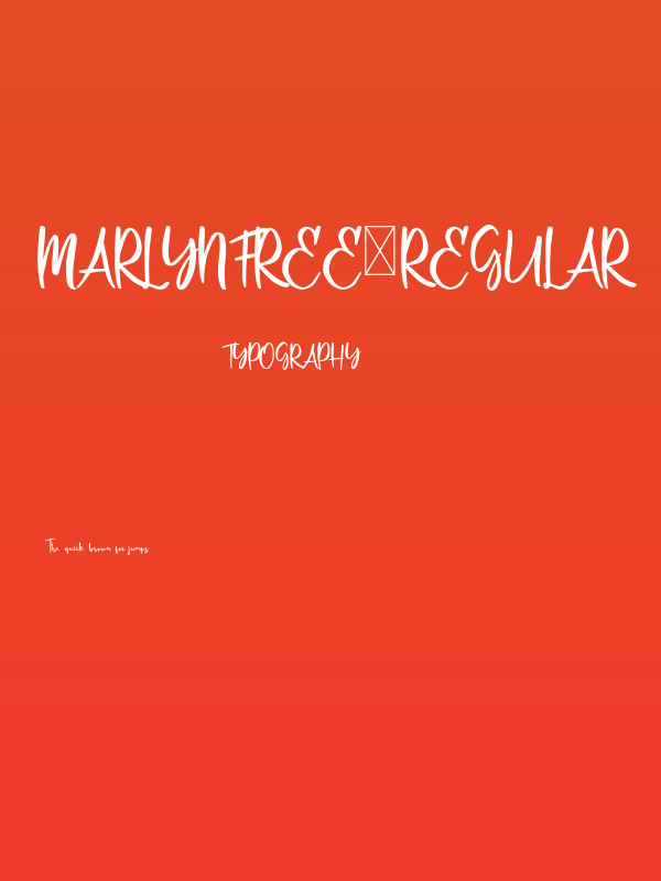 MarlynFree-Regular Poster