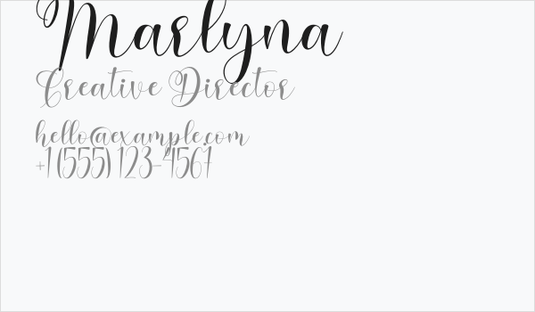 Marlyna Business Card