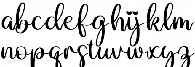 Marlyta Lovely Font LOWERCASE