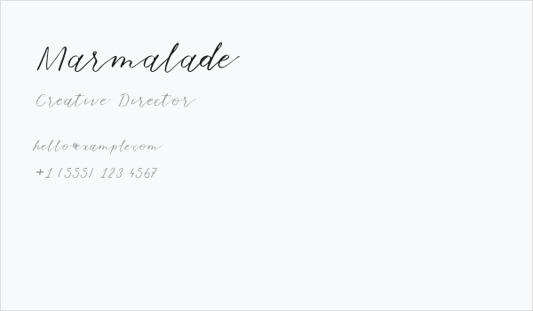 Marmalade Business Card