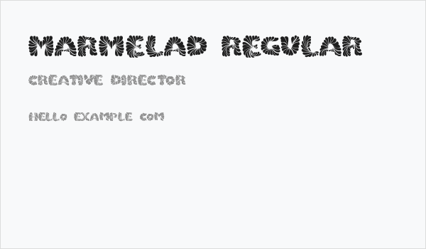 Marmelad Regular Business Card