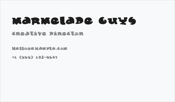 Marmelade Guys Business Card