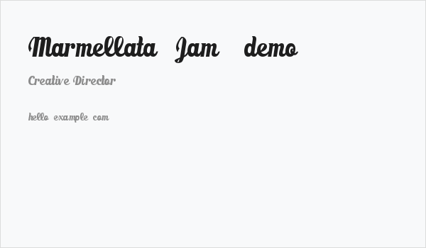 Marmellata [Jam]_demo Business Card