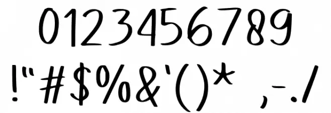 Marmots Regular Font OTHER CHARS