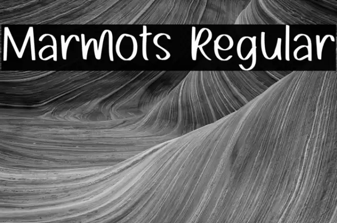 Marmots Regular Font examples