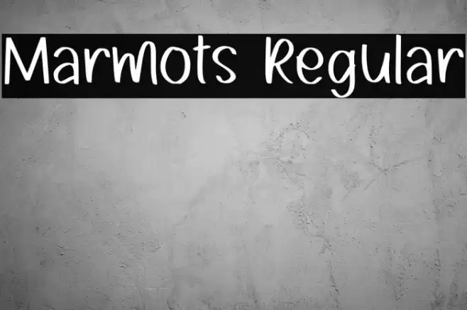 Marmots Regular Font examples