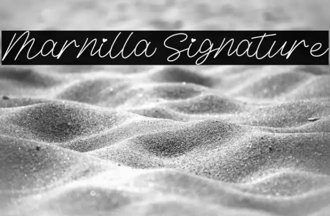 Marnilla Signature Font examples