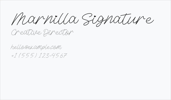 Marnilla Signature Business Card