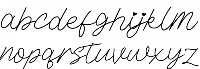 Marnilla Signature Font LOWERCASE