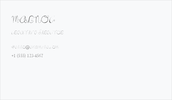 Marnoc Business Card