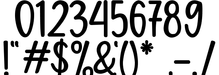 Maron American Font OTHER CHARS
