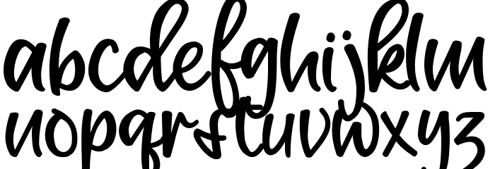 Maron American Font LOWERCASE