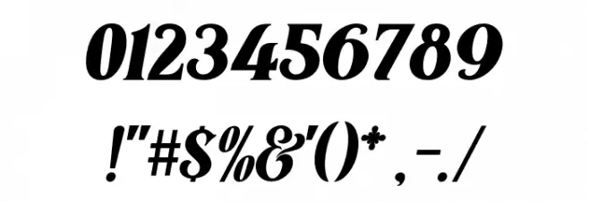 Marons Regular Font OTHER CHARS