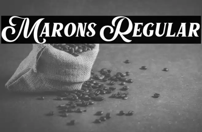 Marons Regular Font examples