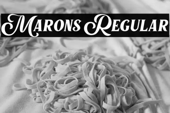 Marons Regular Font examples