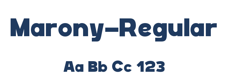 Marony-Regular Font Preview