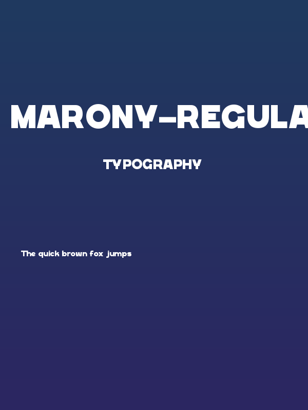 Marony-Regular Poster
