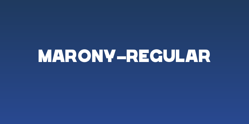 Marony-Regular Social Header