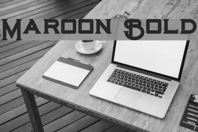 Maroon Bold Font examples