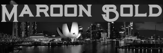 Maroon Bold Font examples