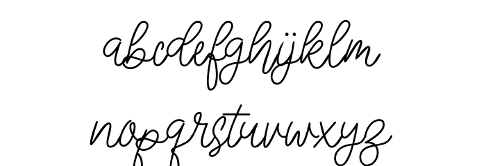 Maroone Font LOWERCASE