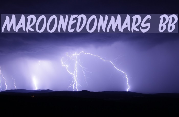 MaroonedOnMars BB フォント examples