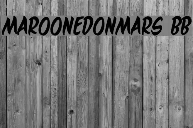 MaroonedOnMars BB フォント examples