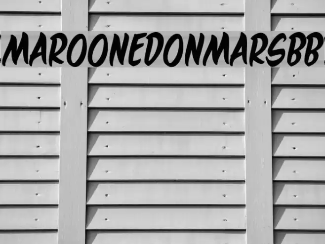 MaroonedOnMarsBB Font examples