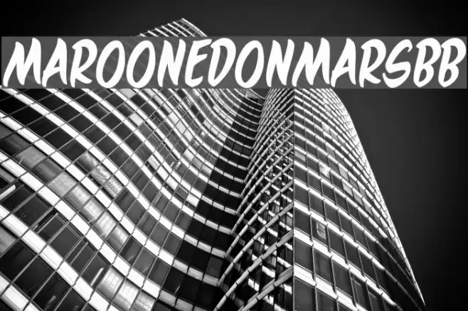 MaroonedOnMarsBB Font examples