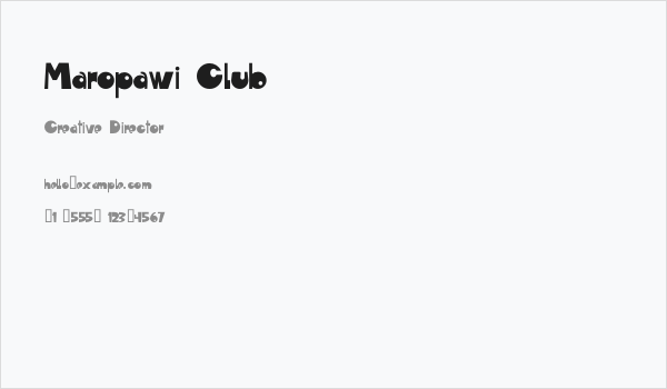 Maropawi Club Business Card