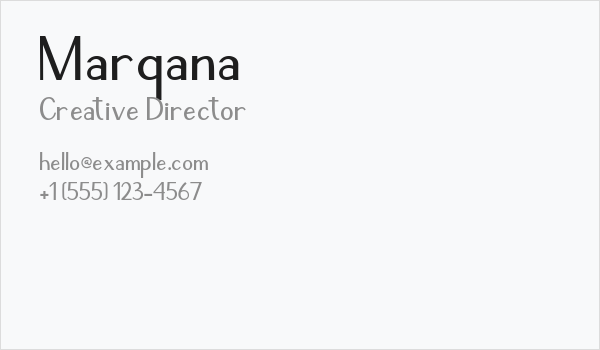 Marqana Business Card