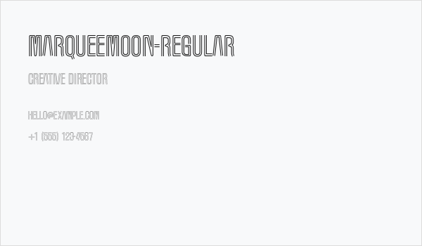 MarqueeMoon-Regular Business Card