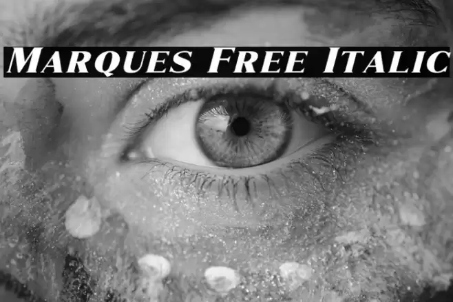 Marques Free Italic Font examples