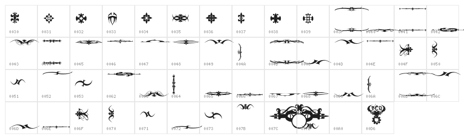 Marquis De Sade Ornaments Character Map