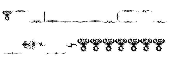 Marquis De Sade Ornaments Font LOWERCASE