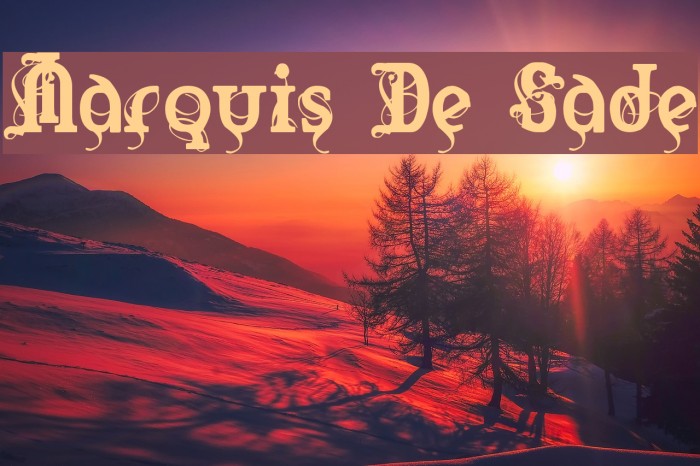Marquis De Sade Font examples